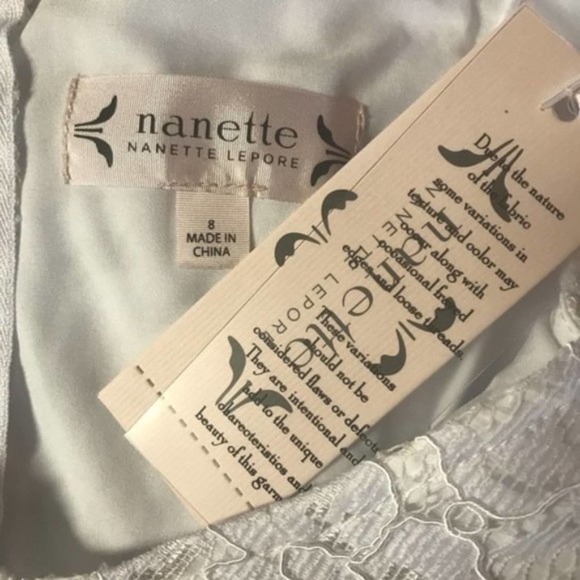 NWT Nanette Lepore Optic White Lace Midi Dress - 8 - Picture 10 of 12